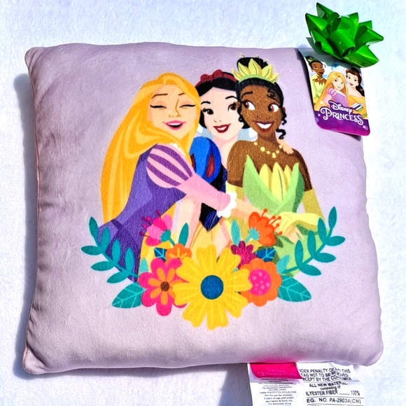 Disney Princesses Plush Pink Pillow - Picture 4 of 5